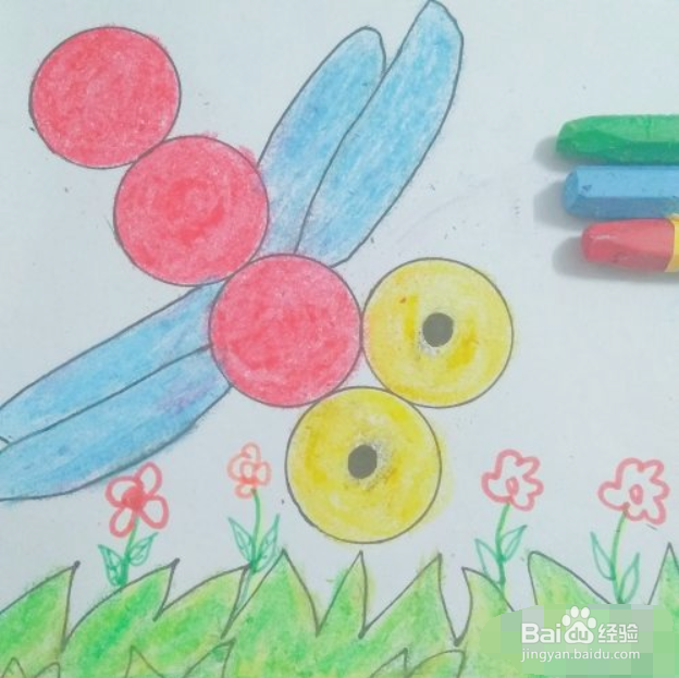 蜻蜓用圆圈怎么画