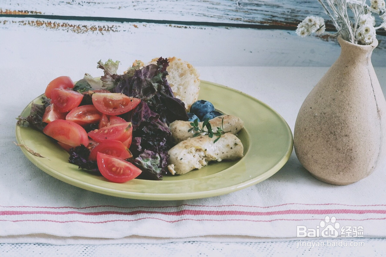 鸡肉肠健身版的做法
