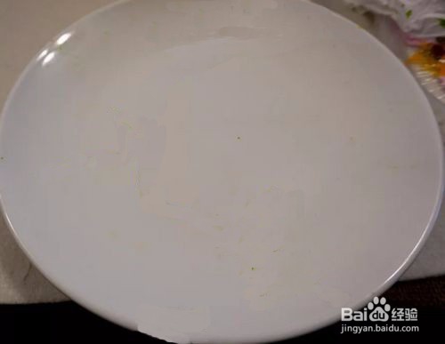 手绘餐饮盘子风景图