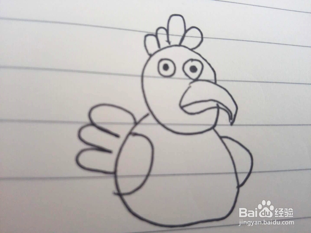 简笔画之老母鸡的画法经验分享