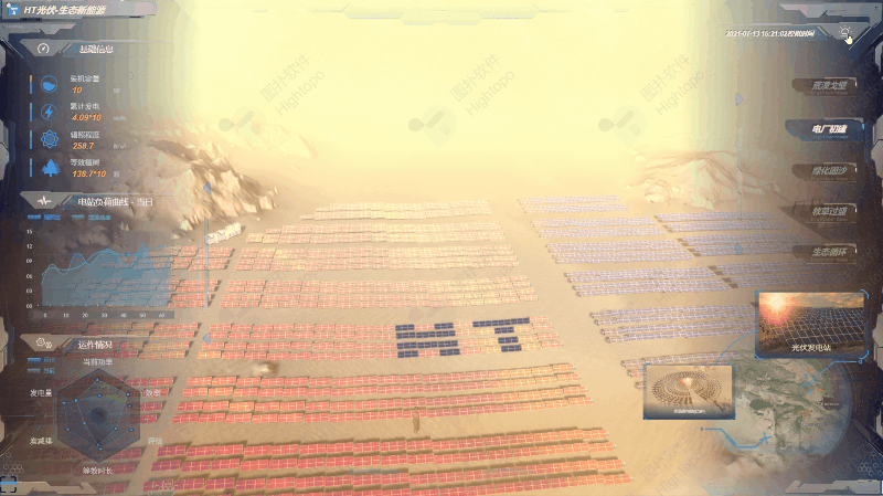 搭建光热发电站3D可视化监控平台