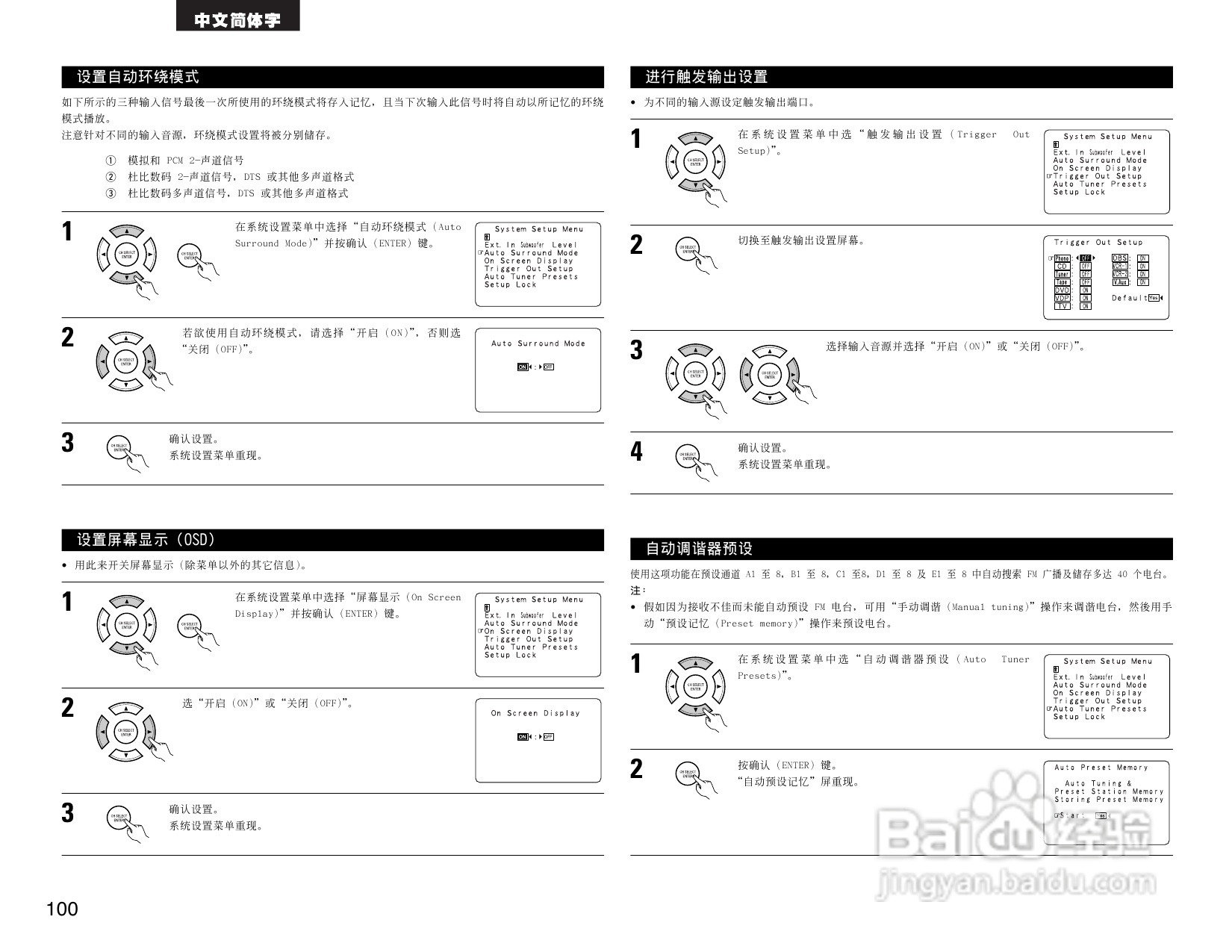 DENON AVR-2803收音环绕扩音机操作说明书:[5]