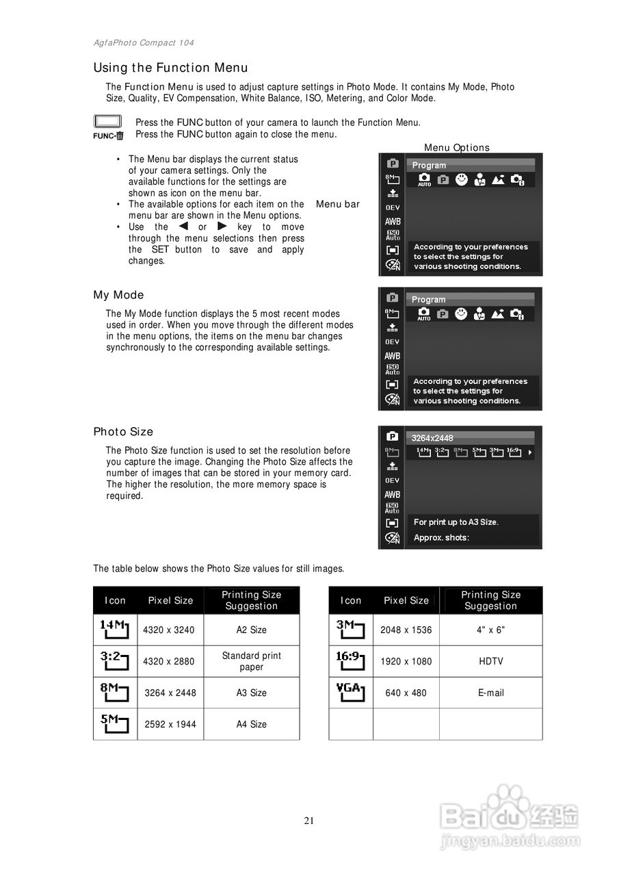 爱克发Compact 104数码相机使用说明书:[3]