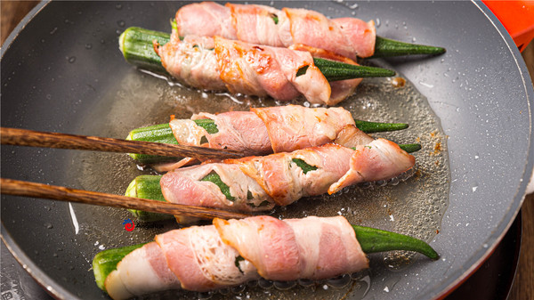 黑胡椒秋葵培根卷