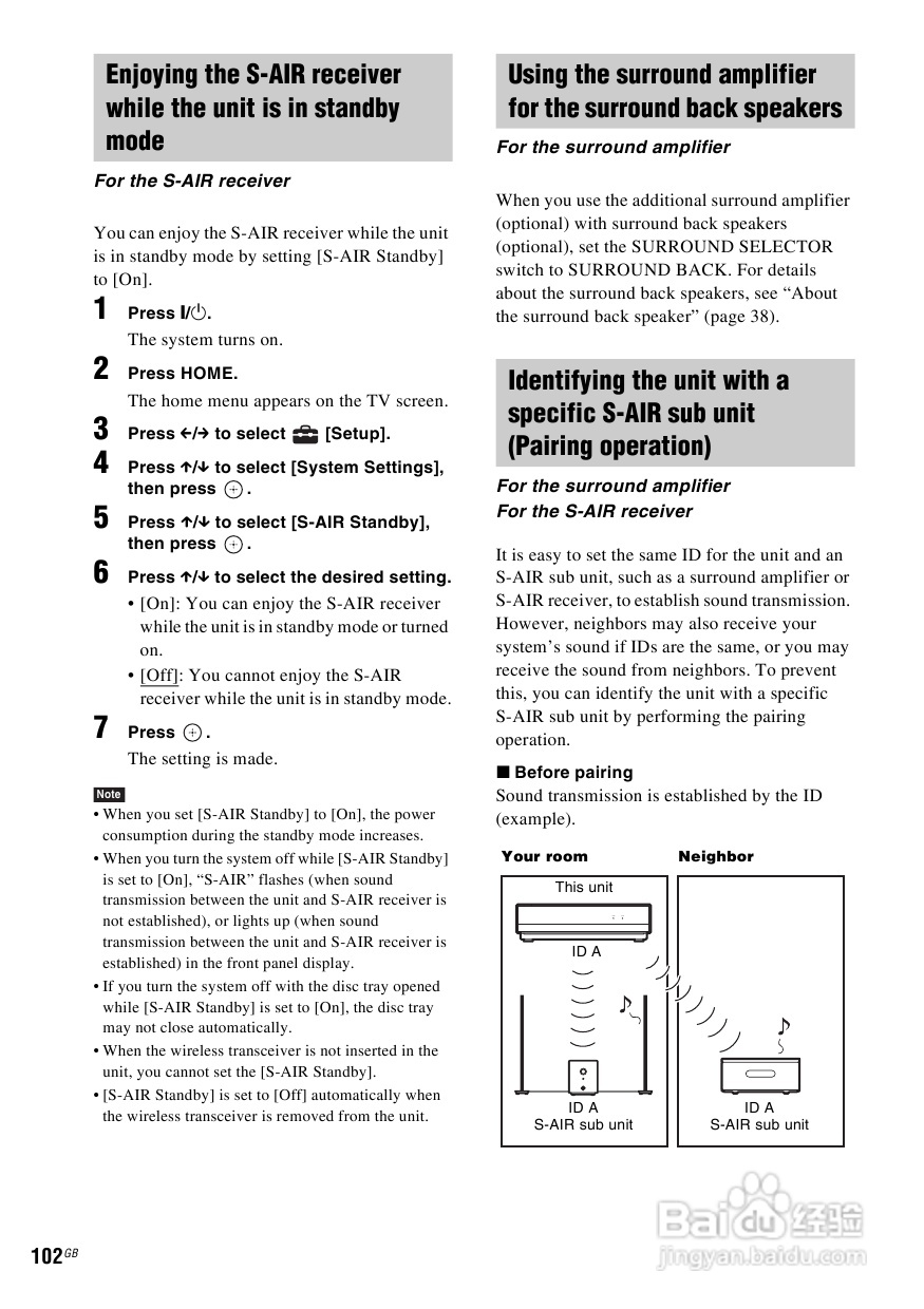 SONY BDV-IS1000蓝光DVD无线环绕家庭影院用户手册:[6]