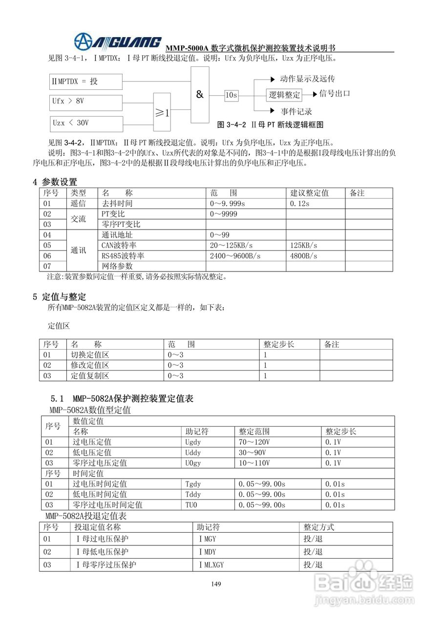 爱光MMP-5082A数字式电压保护及综合测控装置说明书
