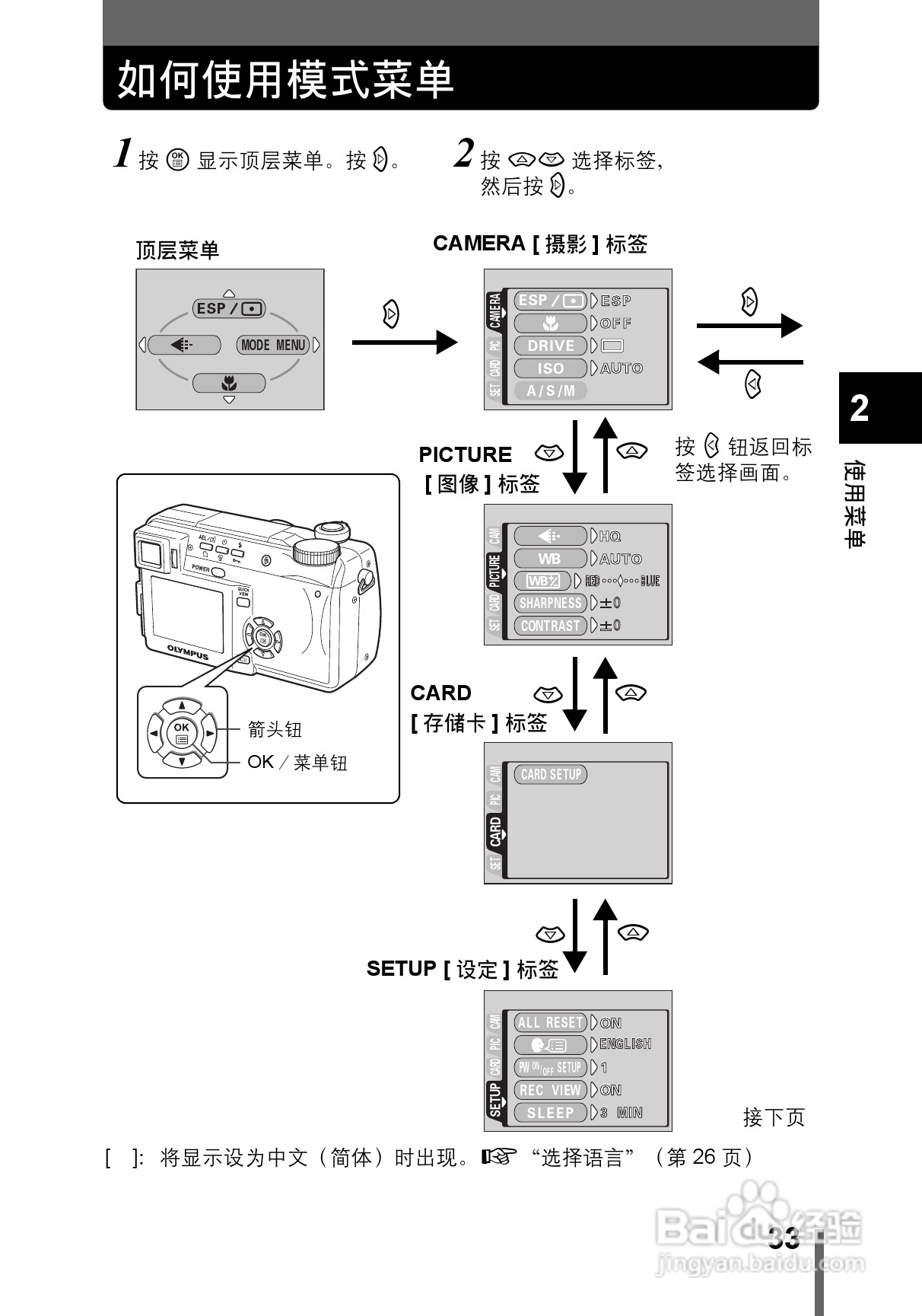 OLYMPUS CAMEDIA数码照相机C-760使用说明书:[4]