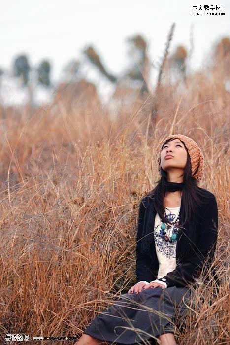 PS教程:非常喜欢的日系淡雅风格美女照片1