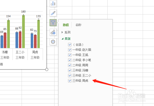 怎么取消excel图表里的类别