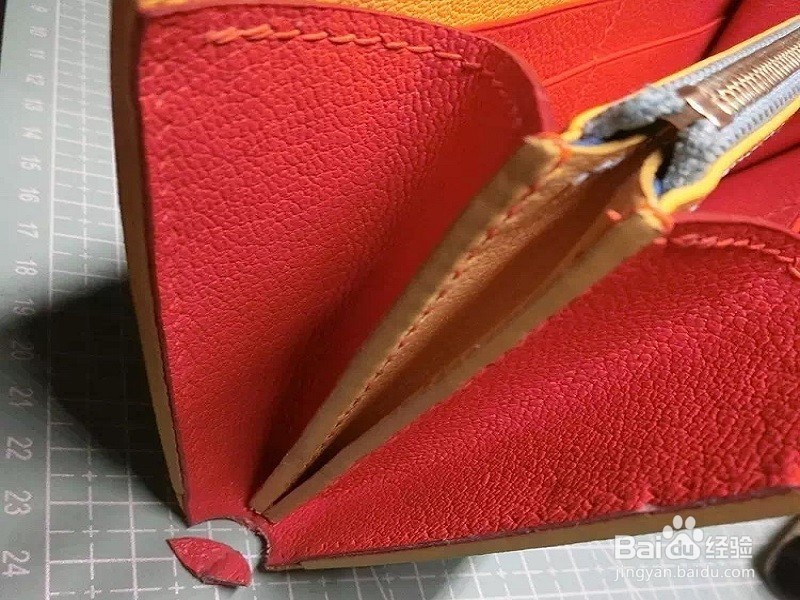 完整拉链手包教程,皮艺手包,手工制作