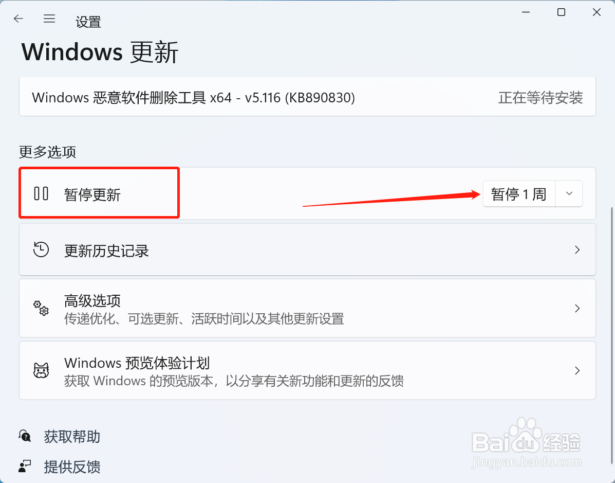 windows11如何暂停更新