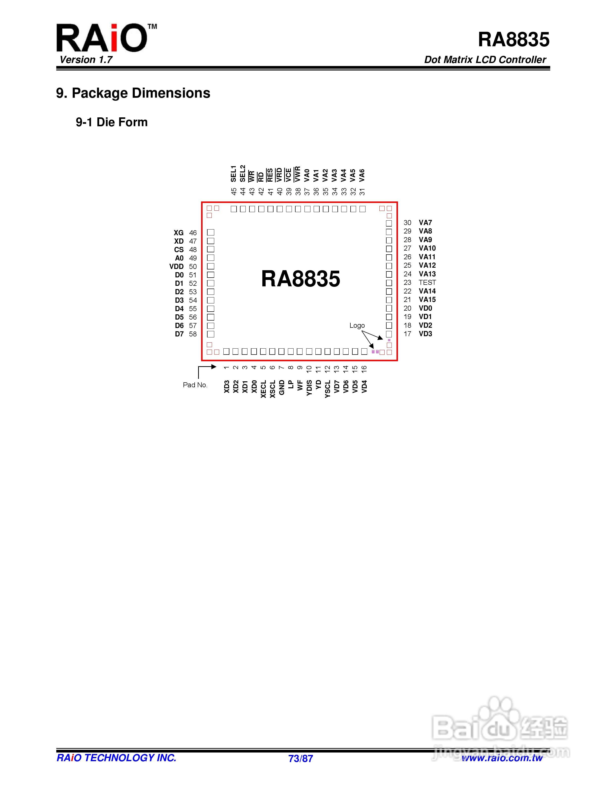 迪特福科技RA8835点阵图形式控制器使用手册:[8]