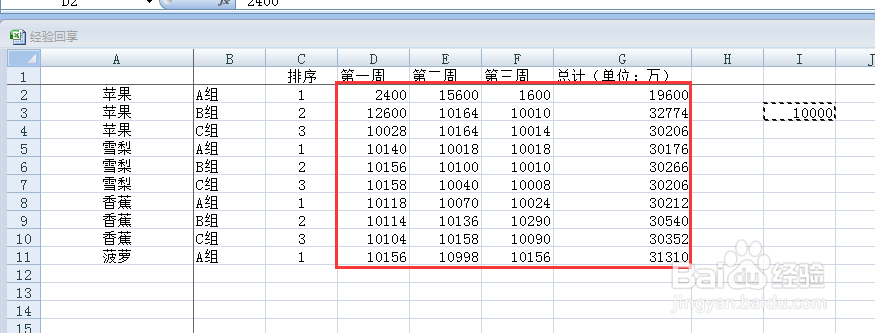 如何在excel中使单元格自动换算为万元单位
