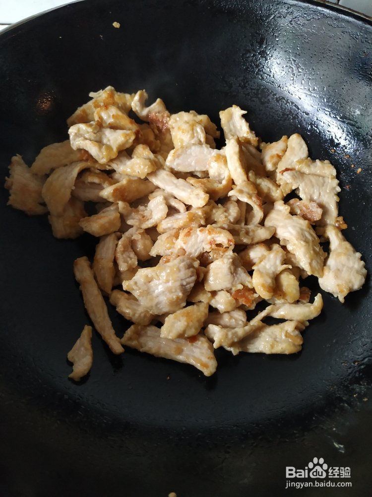 细腻美味的家常菜韭黄肉片