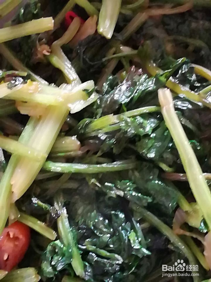 清炒芫荽的简单做法