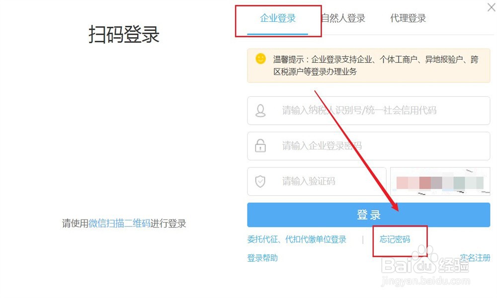 忘记电子税务局登录密码怎么处理