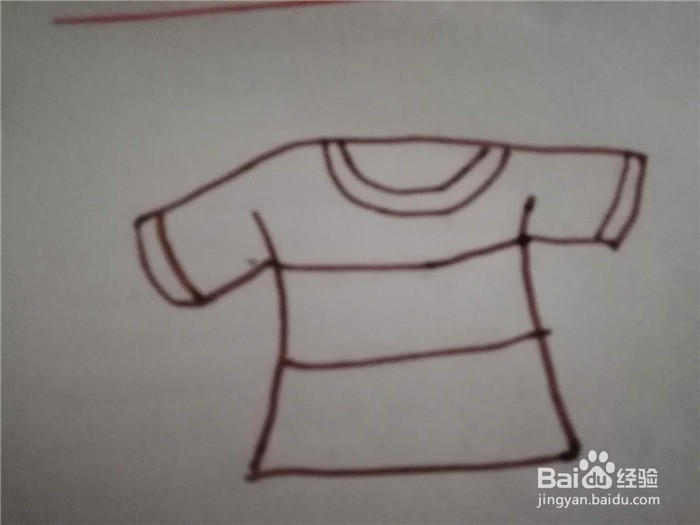 怎么画简笔画的衣服T恤