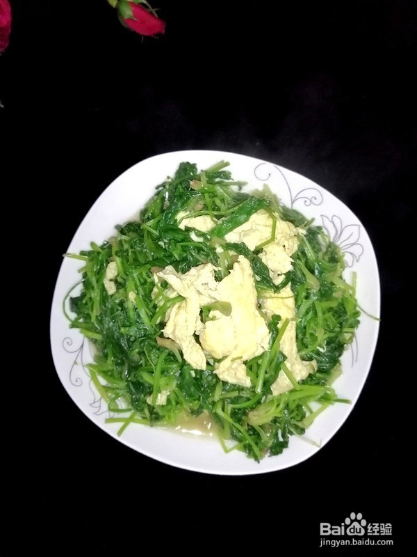 菠菜炒鸡蛋做法