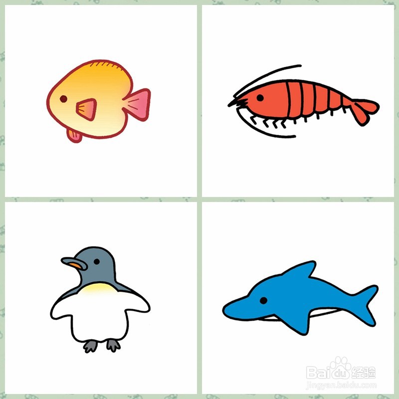 【简笔画】昆虫、鸟类、鱼类的画法