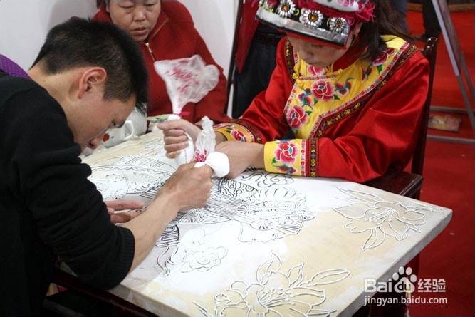 教你如何画装饰画(沥粉贴金)