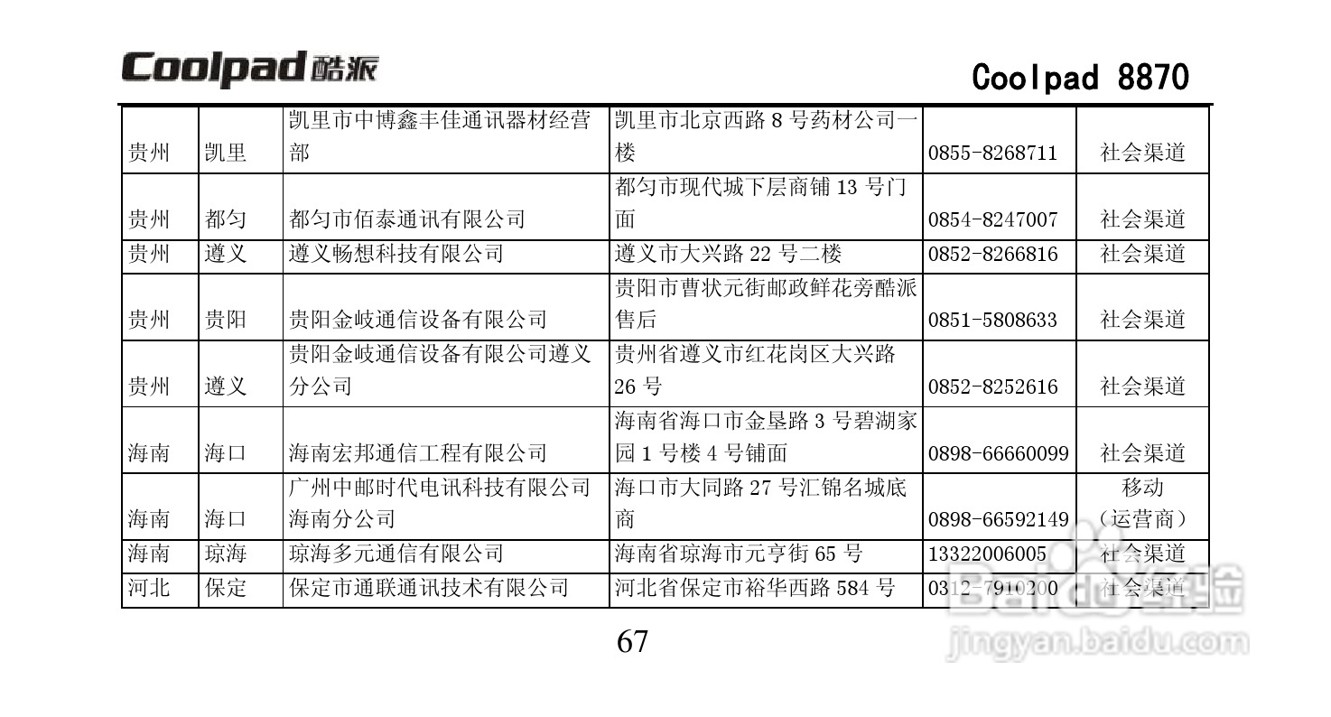 酷派Coolpad 8870手机说明书:[8]