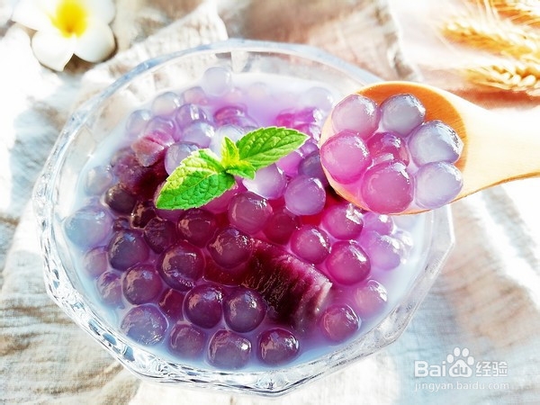 椰汁紫薯西米露的做法