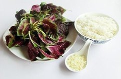 苋菜炒饭的做法