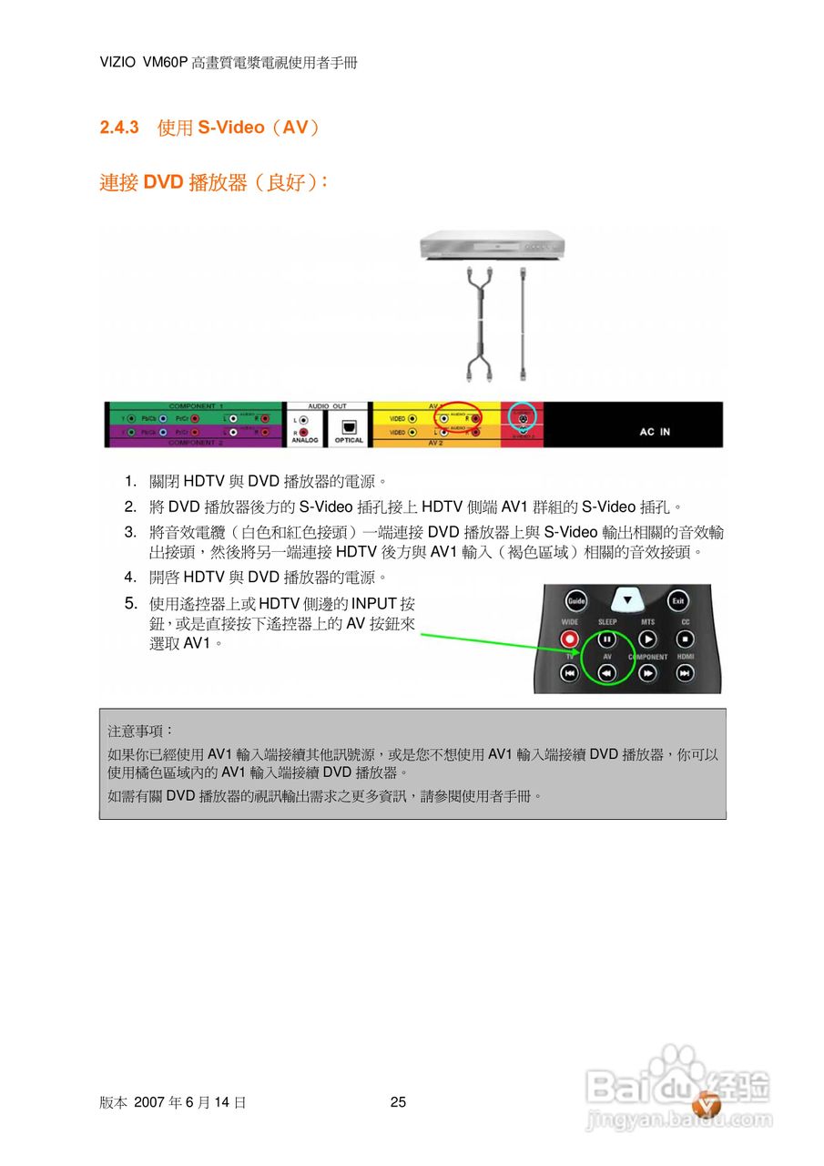 VIZIO VM60P 高画质电视使用者手册:[3]