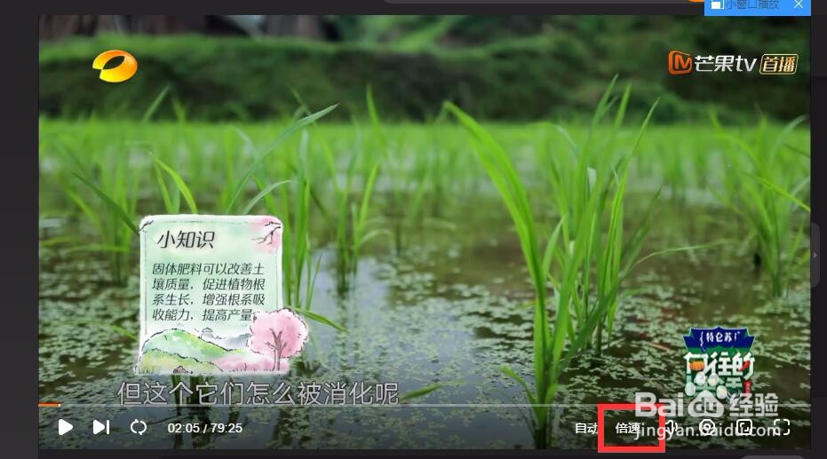 芒果tv怎么设置加速播放