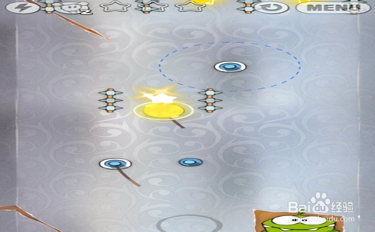 手机游戏割绳子level3-6、level3-7三星攻略