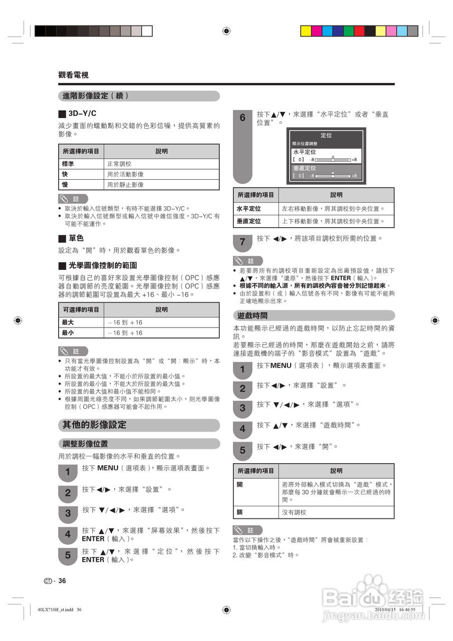 声宝LC-40LX710H型液晶电视机说明书:[4]