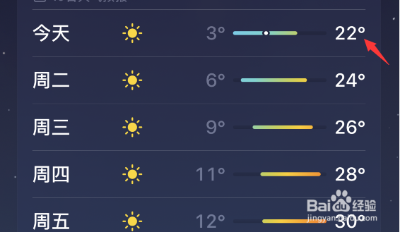 iphone天气APP里温度如何变成摄氏温度