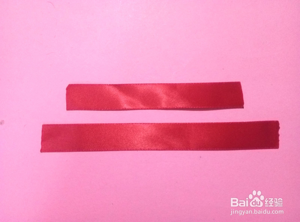 手工珍珠双色小花头花头绳制做方法