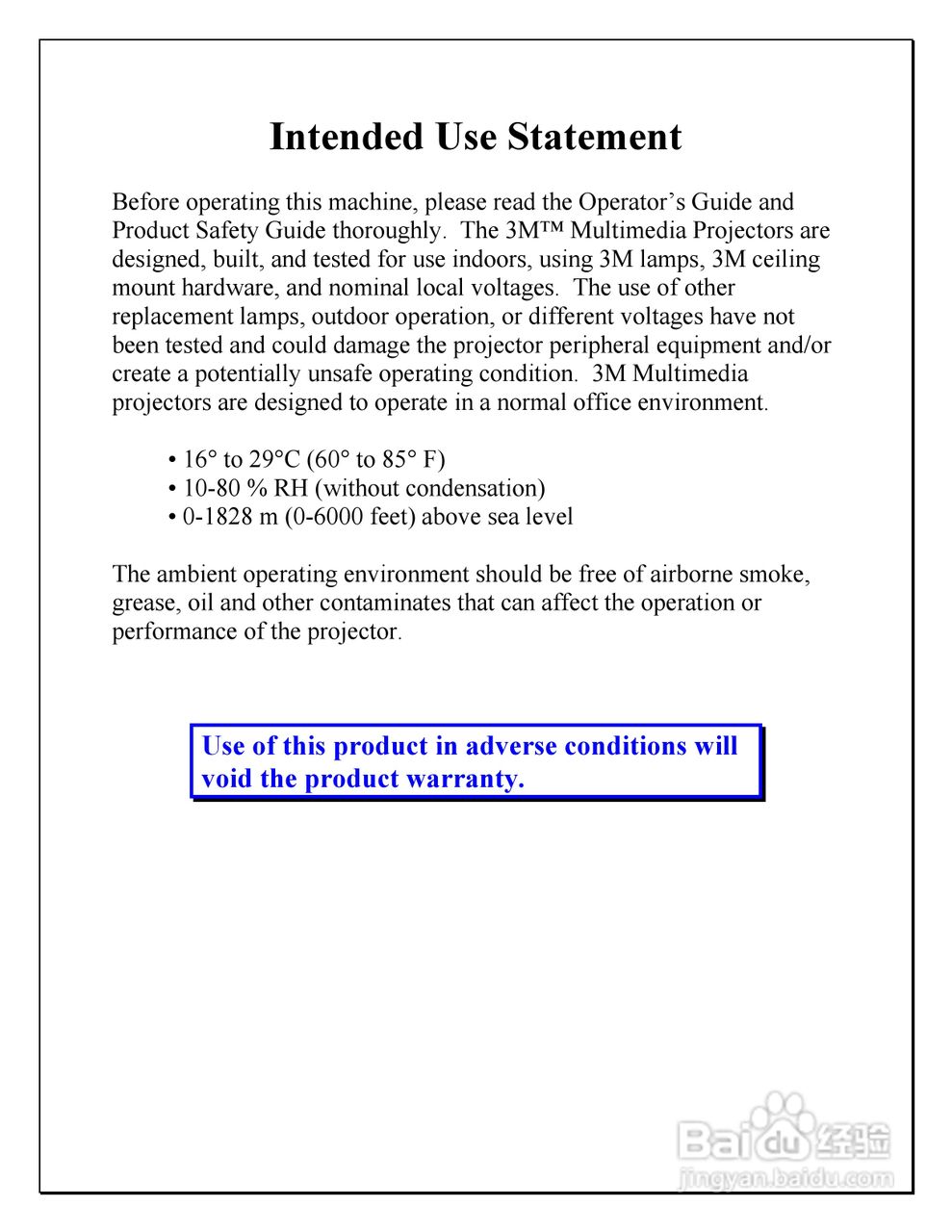 3M MP8749投影机说明书:[1]