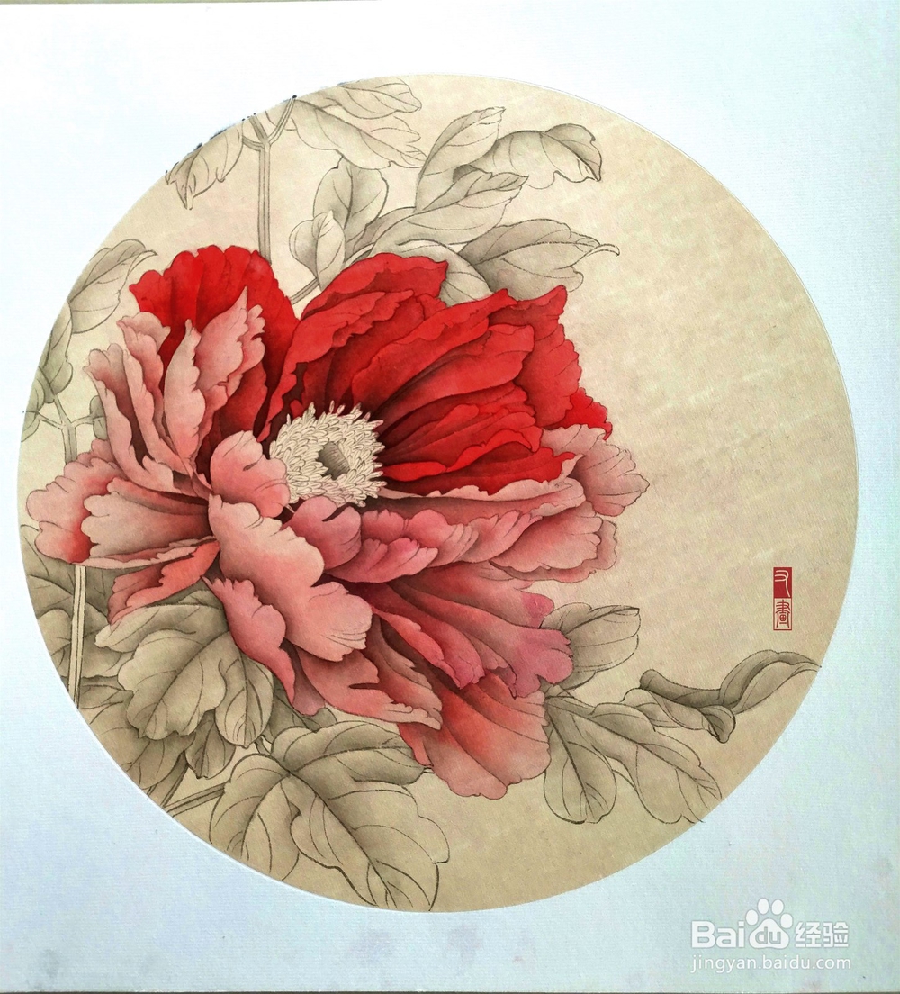 国画花卉牡丹绘画步骤