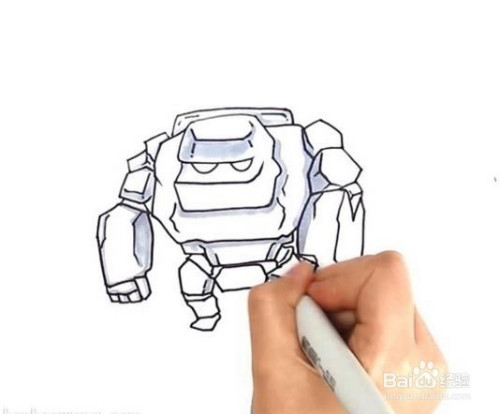 戈仑石人的简笔画教程