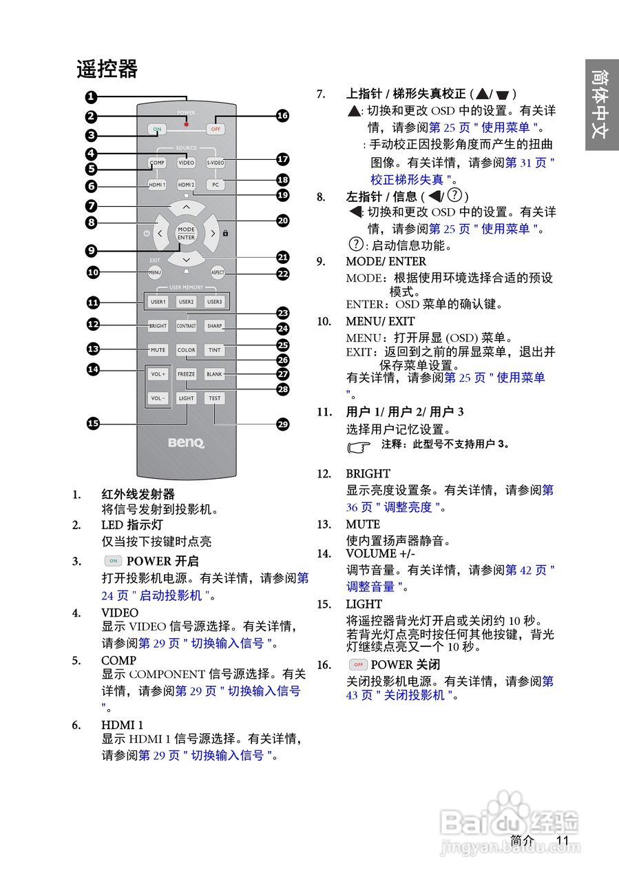 明基W600+投影机使用说明书:[2]