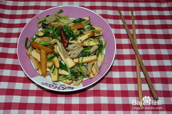 青蒜炒豆腐干家常做法