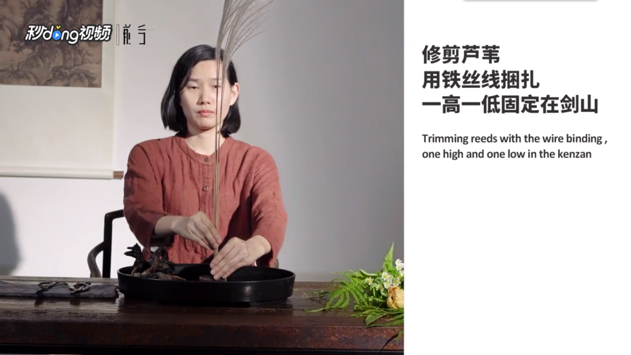 郁金香与芦苇怎么插花