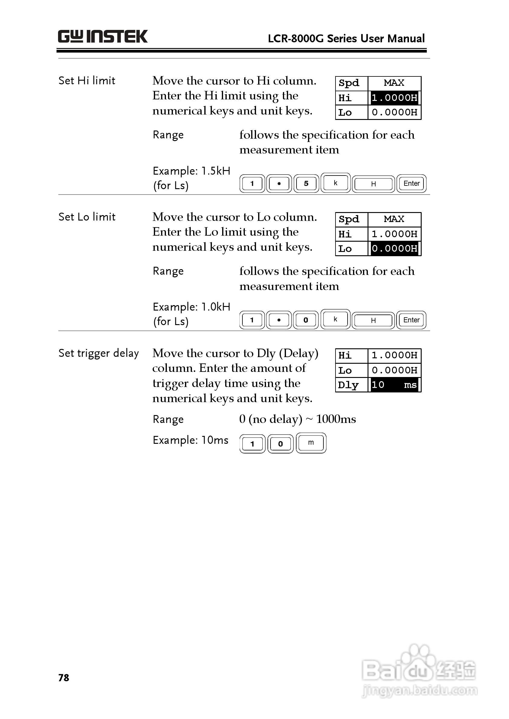 固纬LCR-8105G高精度LCR测试仪使用说明书:[8]