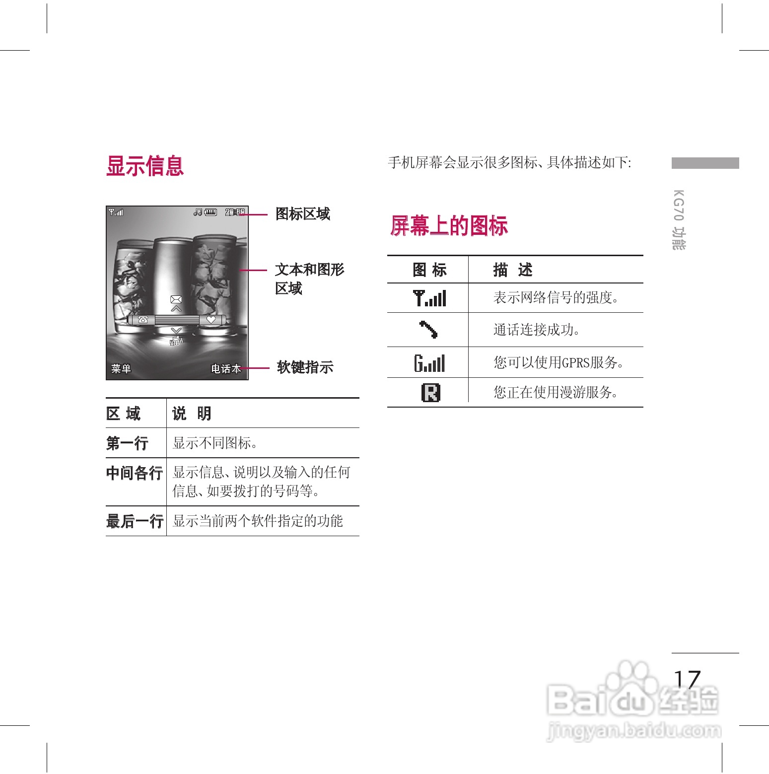 LG KG70手机使用说明书:[2]