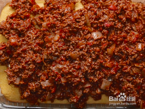 乳酪玉米面牛肉蛋糕