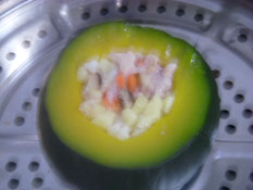 收拾家里的剩余食物——南瓜盅