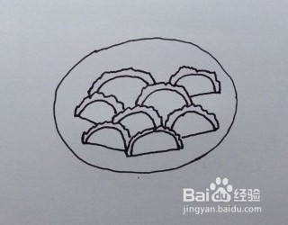 卡通简笔画：饺子（如何画饺子，水饺怎么画）