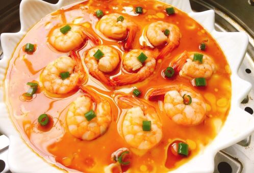 滑嫩虾仁鸡蛋羹