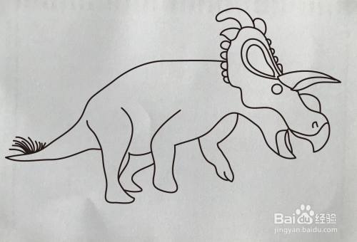 【简笔画】贝恩角龙的画法