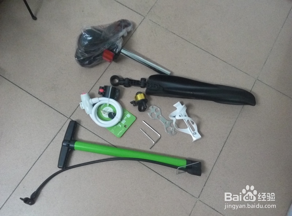 网购的折叠自行车按照教程