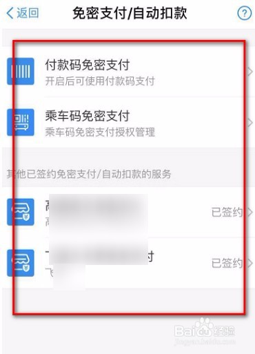 怎么看支付宝有哪些免密支付自动扣款的项目