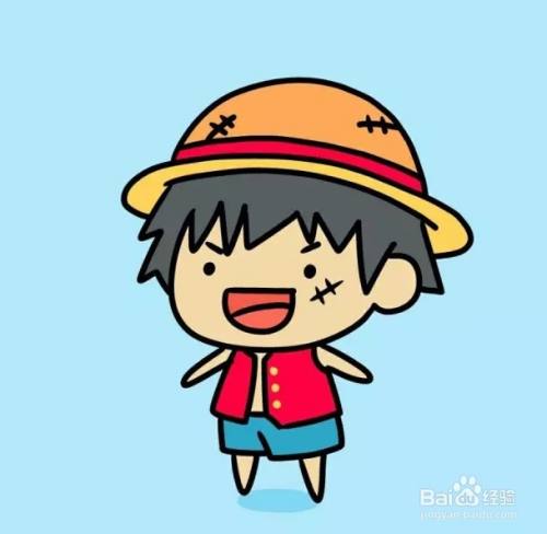 路飞怎么画简单又帅