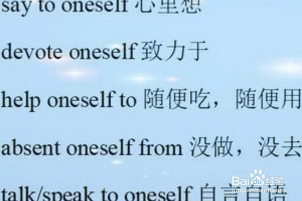 反身代词的用法